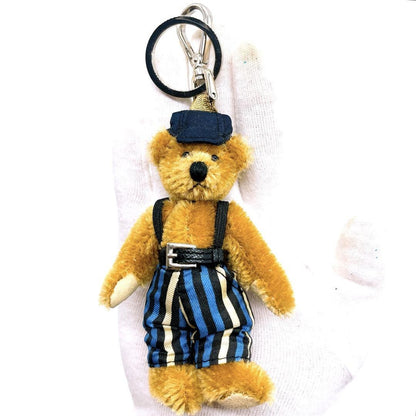 PRADA Key Ring Keychain Bag Charm Teddy Bear Authentic