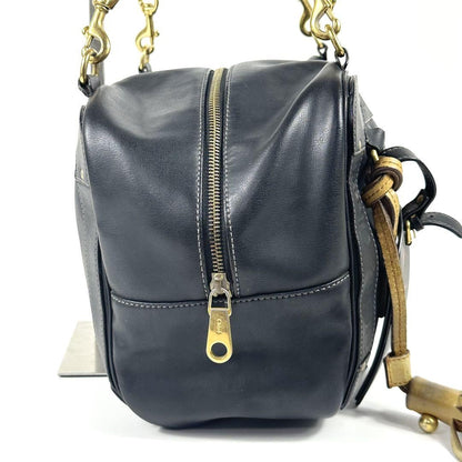 Chloe Boston Bag Hand Bag Tote Purse Eden Leather Black Authentic