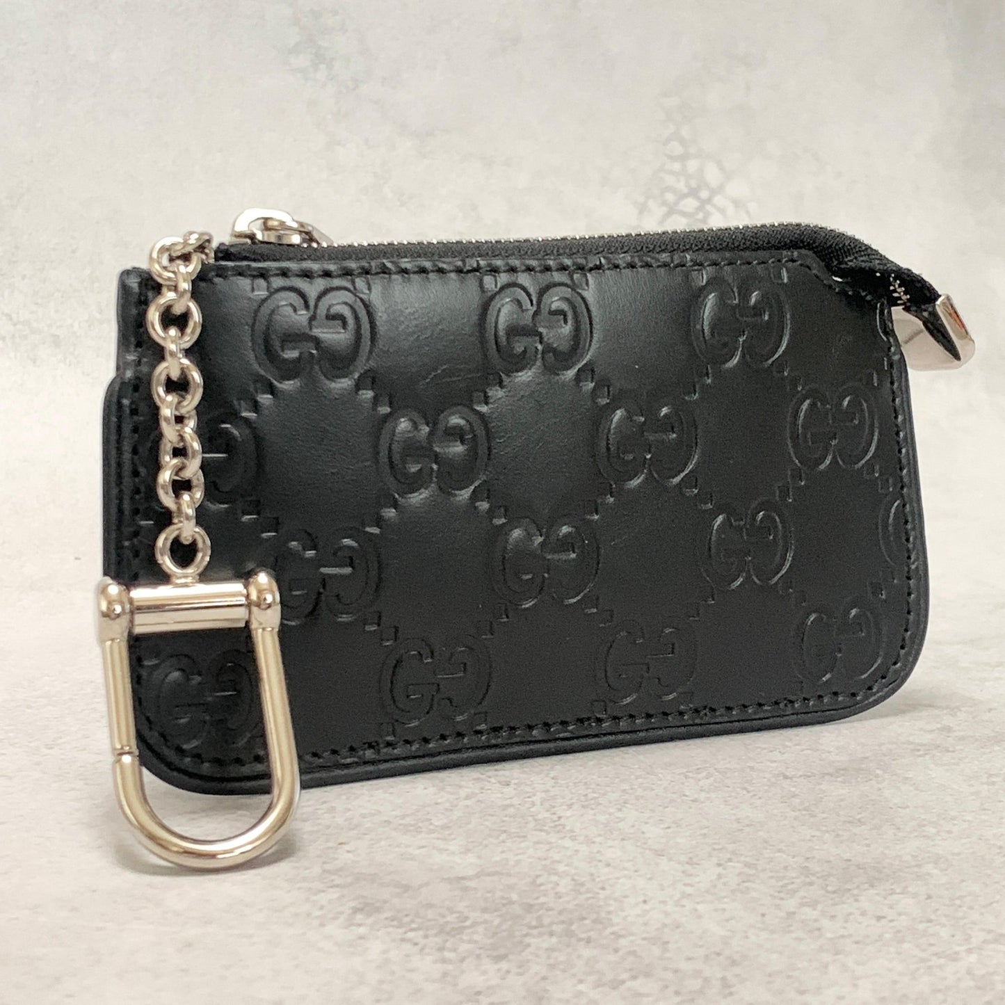 GUCCI Wallet GG  Shima Coin Case Key Pouch Card Holder Compact Purse Leather