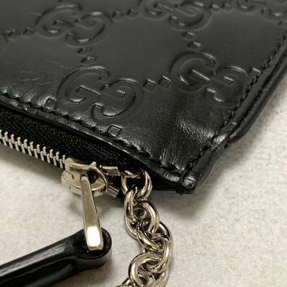 GUCCI Wallet GG  Shima Coin Case Key Pouch Card Holder Compact Purse Leather