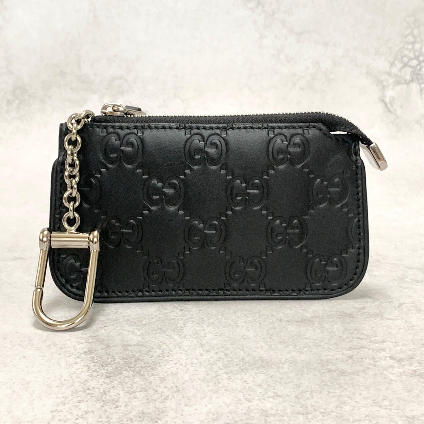 GUCCI Wallet GG  Shima Coin Case Key Pouch Card Holder Compact Purse Leather