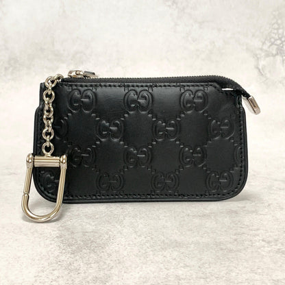 GUCCI Wallet GG  Shima Coin Case Key Pouch Card Holder Compact Purse Leather