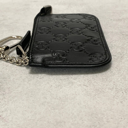 GUCCI Wallet GG  Shima Coin Case Key Pouch Card Holder Compact Purse Leather