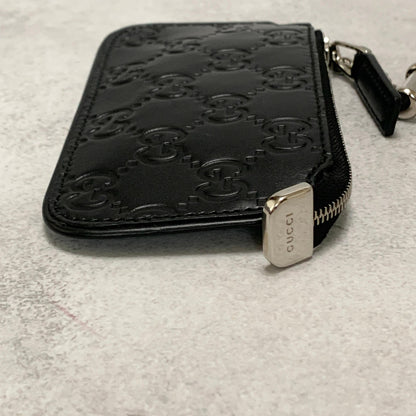 GUCCI Wallet GG  Shima Coin Case Key Pouch Card Holder Compact Purse Leather