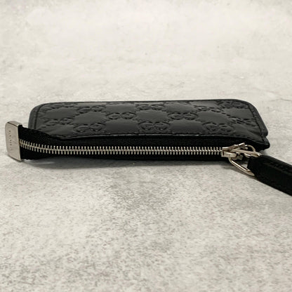 GUCCI Wallet GG  Shima Coin Case Key Pouch Card Holder Compact Purse Leather