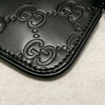 GUCCI Wallet GG  Shima Coin Case Key Pouch Card Holder Compact Purse Leather