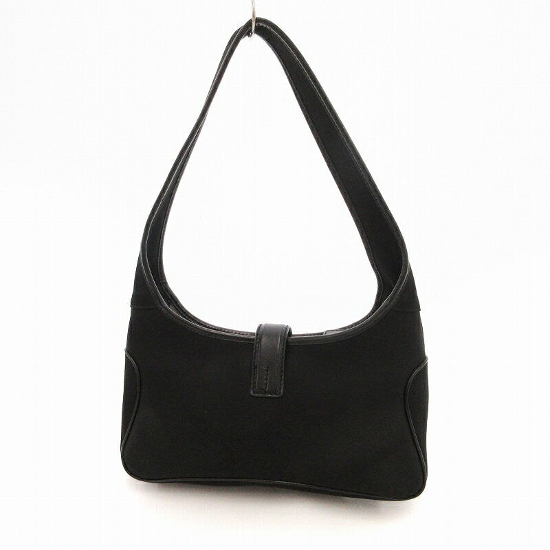 Salvatore Ferragamo Shoulder Bag Purse Nylon Black Authentic