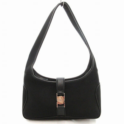 Salvatore Ferragamo Shoulder Bag Purse Nylon Black Authentic