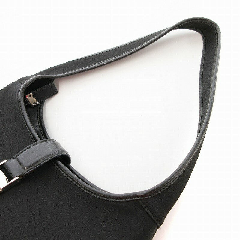 Salvatore Ferragamo Shoulder Bag Purse Nylon Black Authentic