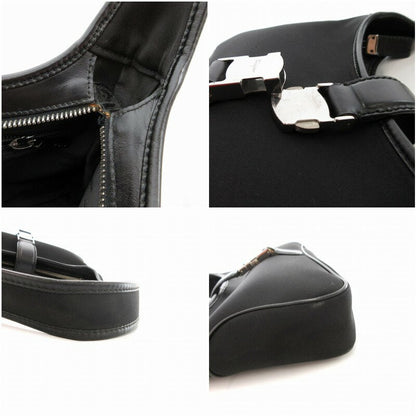 Salvatore Ferragamo Shoulder Bag Purse Nylon Black Authentic