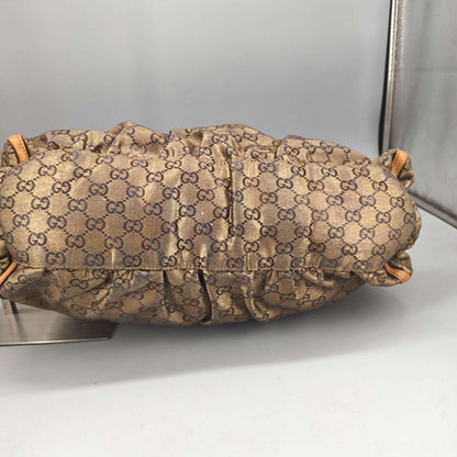 GUCCI Shoulder Bag Purse GG Canvas Leather Brown Beige uthentic