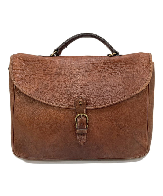 MULBERRY Business Bag Briefcase Old Leather Brown Authentic