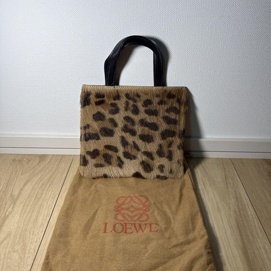 LOEWE Mini Hand Bag Tote Purse Logo Authentic