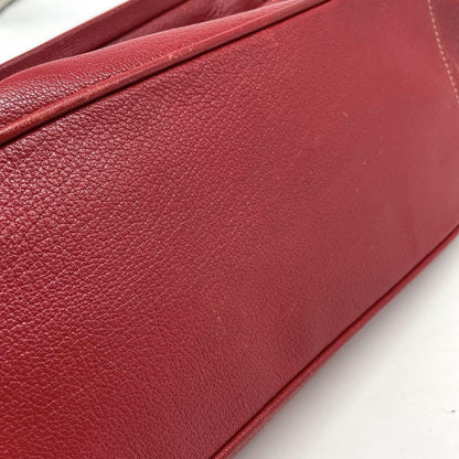 PRADA Hand Bag Tote Purse Leather Red Authentic