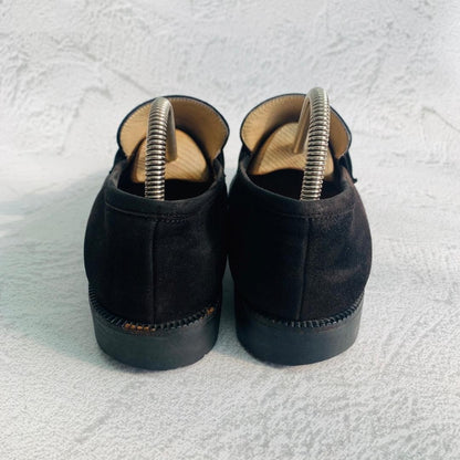 GUCCI Loafers Shoes Horse Bit EU 36 US 6 Suede Black Authentic
