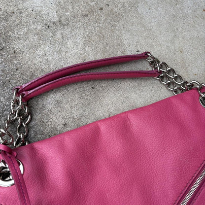 Dolce & Gabbana Hand Bag Tote Purse Leather Pink Authentic