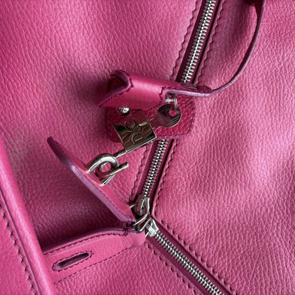 Dolce & Gabbana Hand Bag Tote Purse Leather Pink Authentic