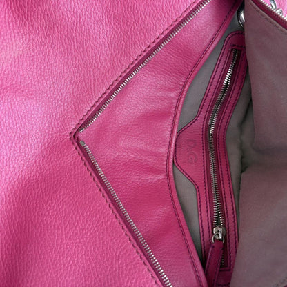 Dolce & Gabbana Hand Bag Tote Purse Leather Pink Authentic