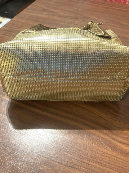 TOD'S Handbag Purse Gold Leather Charm Mini Boston Authentic Used Unisex