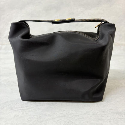 FENDI Vanity Bag Accessory Pouch Hand Pouch FF Pecan Black Authentic