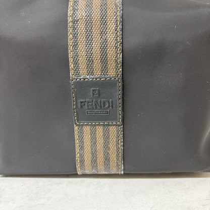 FENDI Vanity Bag Accessory Pouch Hand Pouch FF Pecan Black Authentic
