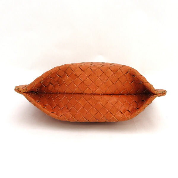 BOTTEGA VENETA Accessory Pouch Hand Pouch Intrecciato Orange Authentic