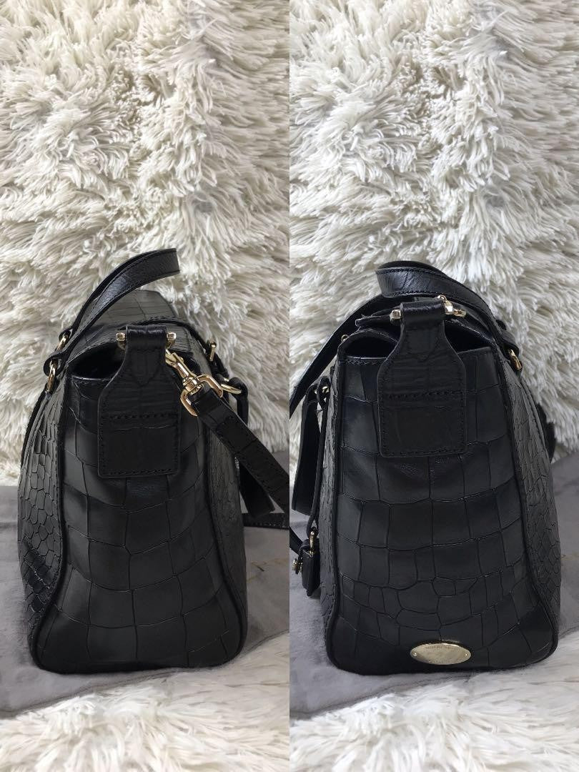MULBERRY Hand Shoulder Bag Tote Purse 2way Leather Black Authentic