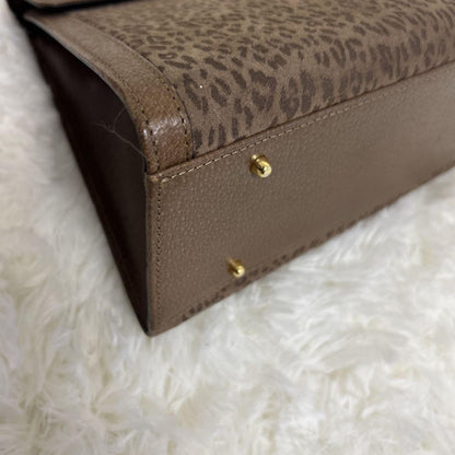 Valentino Garavani Hand Shoulder Bag Tote Purse 2way Leather Brown Authentic