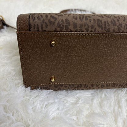 Valentino Garavani Hand Shoulder Bag Tote Purse 2way Leather Brown Authentic