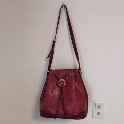 Valentino Garavani Shoulder Bag Purse Logo Leather Red Authentic