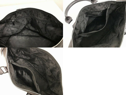 Longchamp Hand Bag Tote Purse Dark Brown Authentic