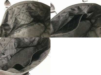 Longchamp Hand Bag Tote Purse Dark Brown Authentic