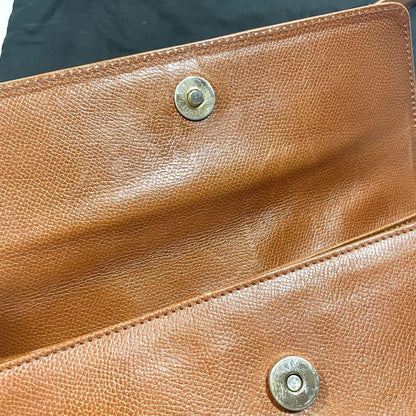 Valentino Garavani Shoulder Bag Purse Logo Leather Brown Authentic