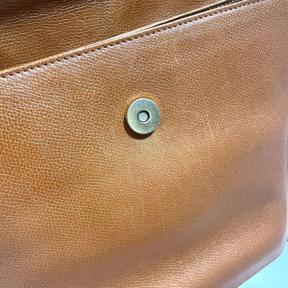 Valentino Garavani Shoulder Bag Purse Logo Leather Brown Authentic