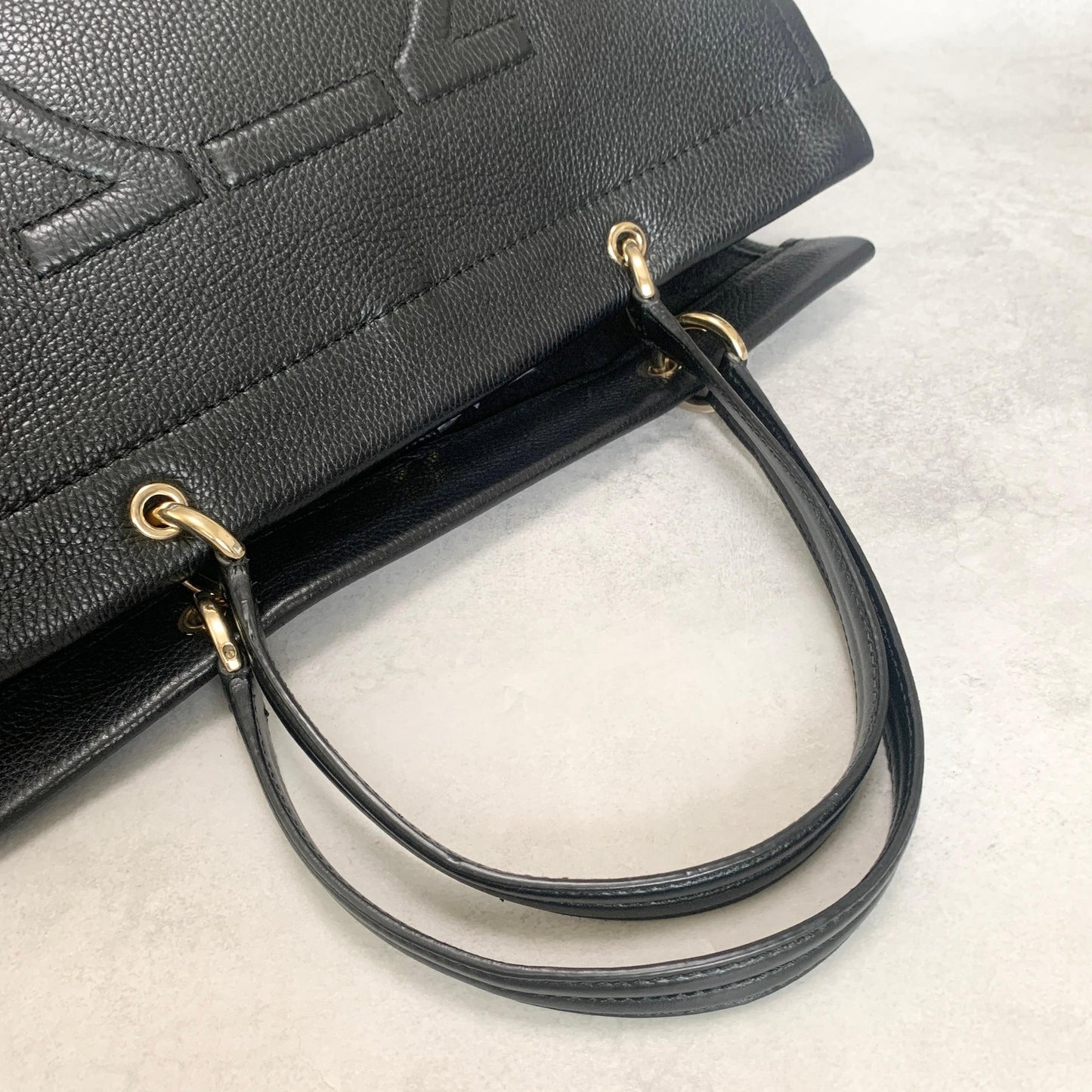 Salvatore Ferragamo Gancini Bag Handbag Tote Purse Leather Black Authentic Used
