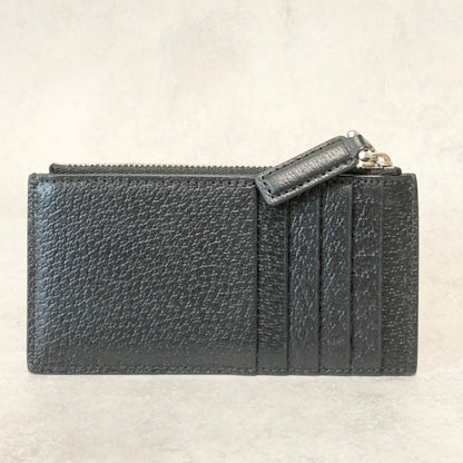 GUCCI GG Marmont Coin Case Card Holder Wallet Leather Black Authentic Used