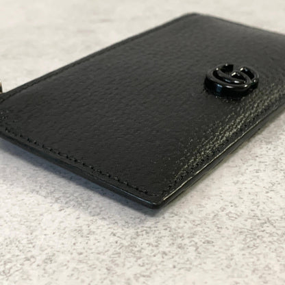 GUCCI GG Marmont Coin Case Card Holder Wallet Leather Black Authentic Used