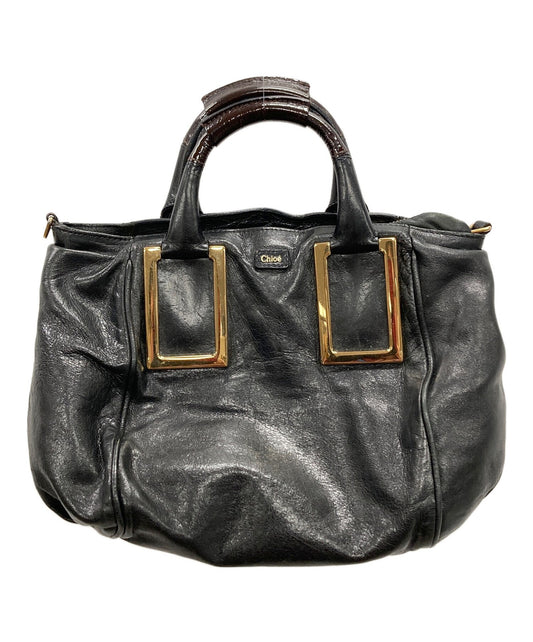 Chloe Hand Bag Tote Purse ETHEL Black Authentic