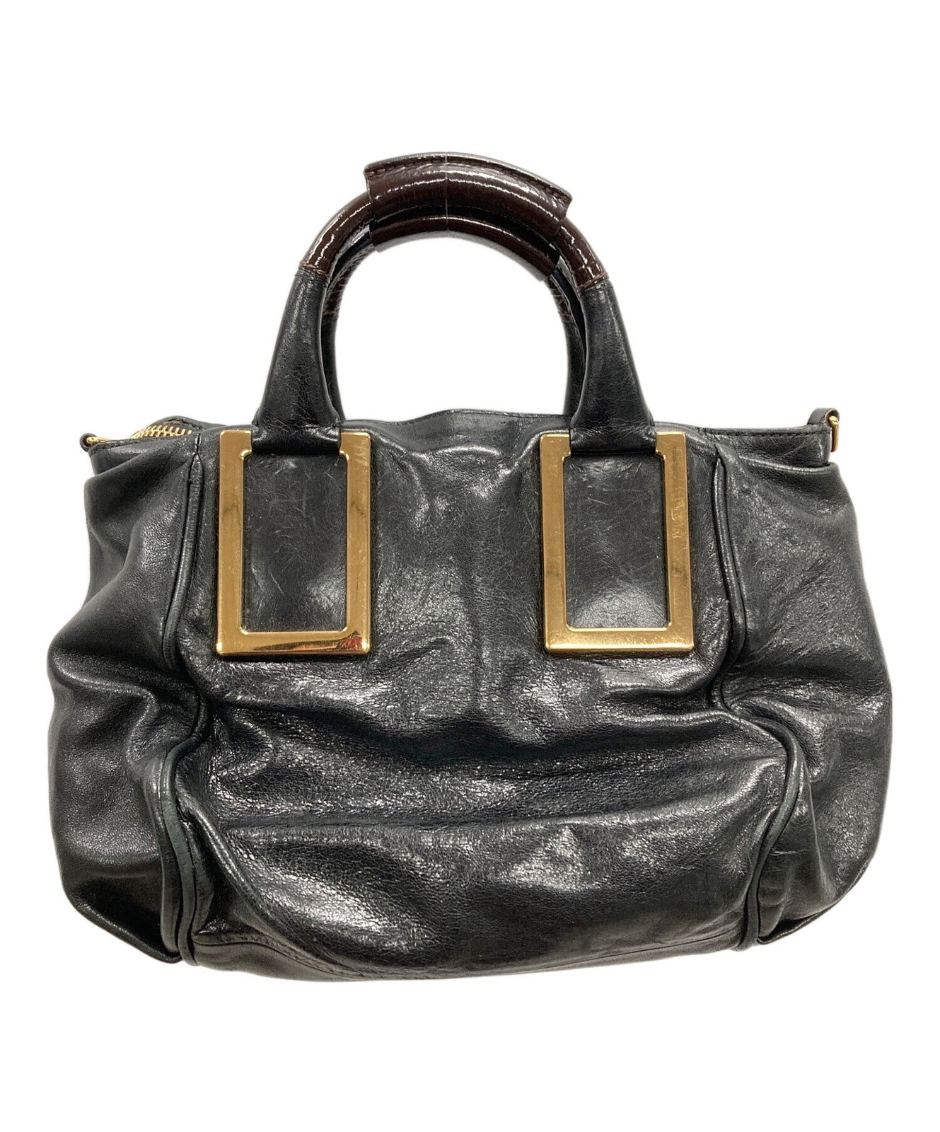 Chloe Hand Bag Tote Purse ETHEL Black Authentic