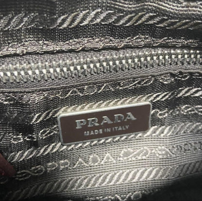 PRADA Shoulder Bag Purse Leather Red Authentic