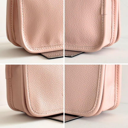 Longchamp Shoulder Bag Purse Leather Light Pink Authentic