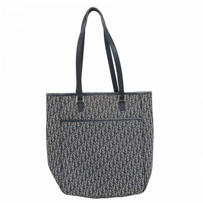 Christian Dior Hand Bag Tote Purse Trotter Canvas Navy Authentic