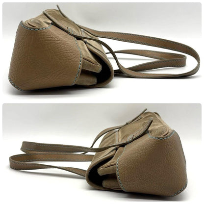 TOD'S Shoulder Bag Purse Suede Leather Brown Authentic