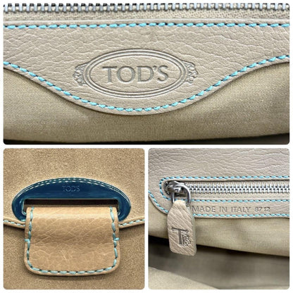 TOD'S Shoulder Bag Purse Suede Leather Brown Authentic