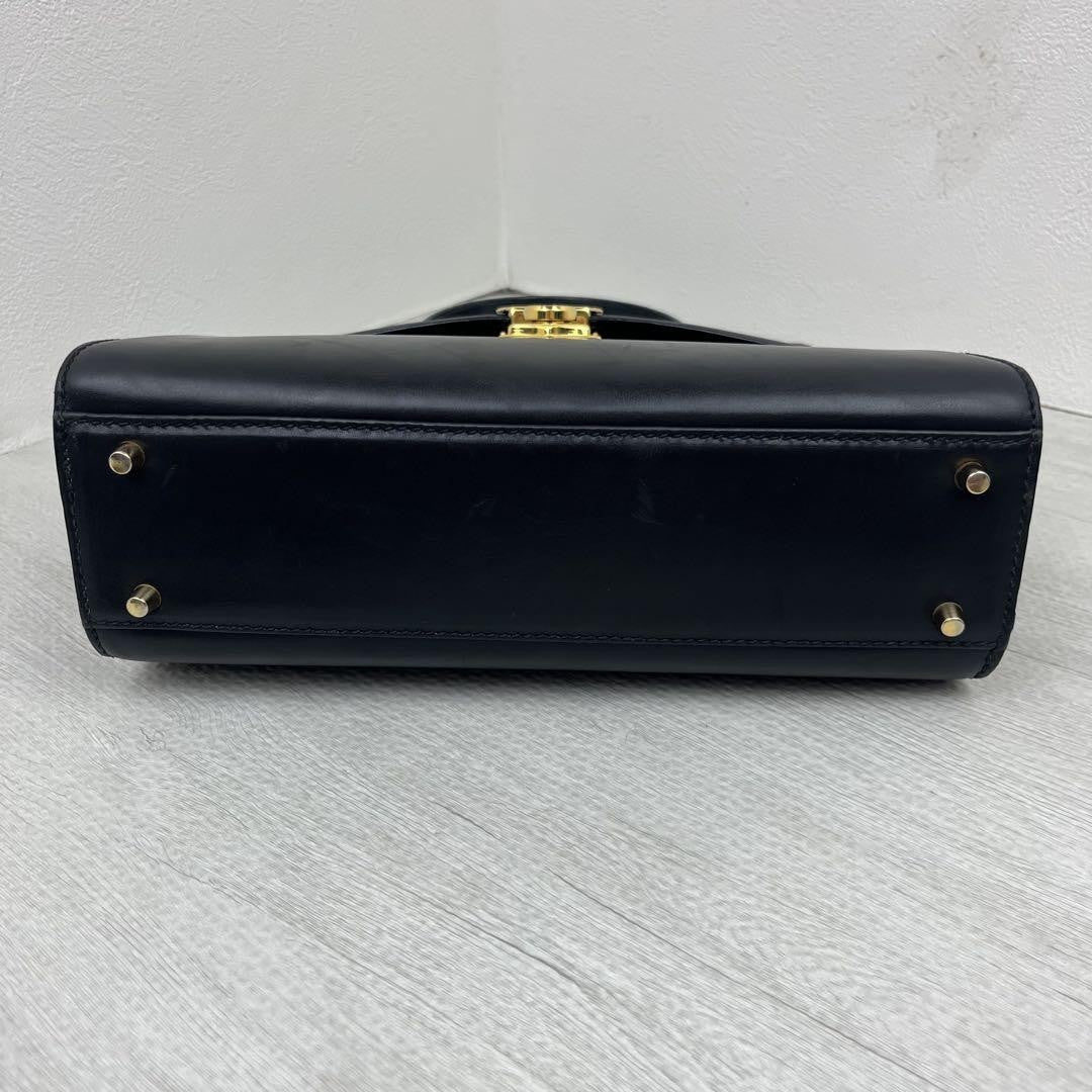 PRADA Hand Bag Tote Purse Leather Black Authentic