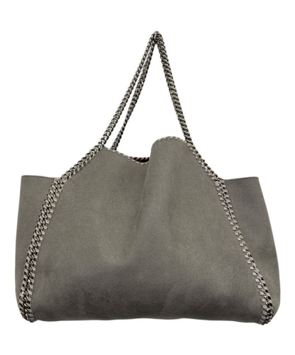 Stella McCartney Hand Bag Tote Purse Reversible Falabella Gray Red Authentic