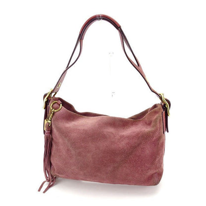 Salvatore Ferragamo Shoulder Bag Purse Purple Gold Authentic