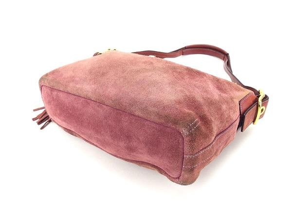 Salvatore Ferragamo Shoulder Bag Purse Purple Gold Authentic