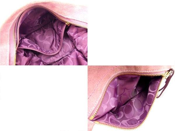 Salvatore Ferragamo Shoulder Bag Purse Purple Gold Authentic