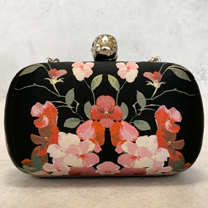 Alexander McQueen Bag Skull Chain Flower convertible Clutch Purse Hand Metal